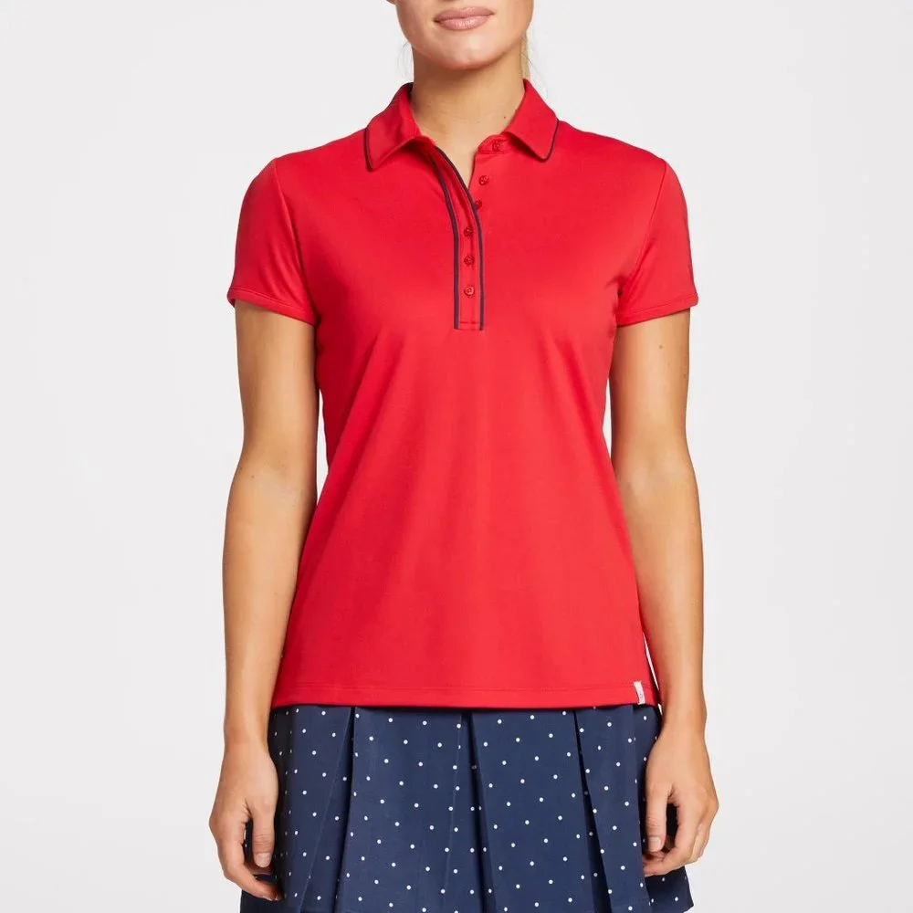 NWT Lady Hagen Women's Puff Sleeve Golf Polo - Picture 1 of 4